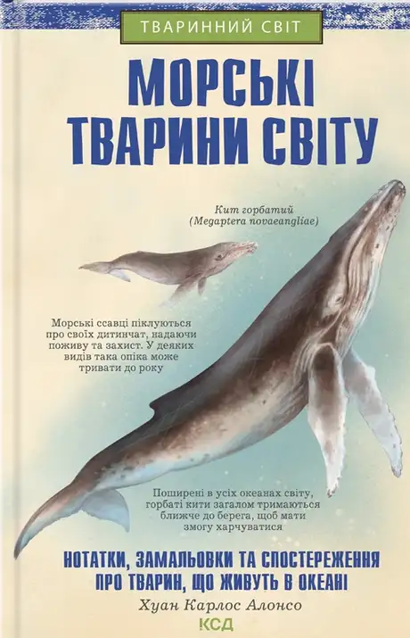 Книга «Морські тварини світу. Нотатки, малюнки та спостереження про тварин, що живуть в океані», автор Хуан Карлос Алонсо